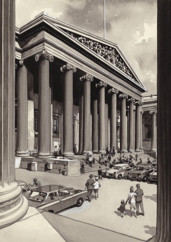 Das British Museum in den 1960er Jahren von Pat (1907-95) Nicolle