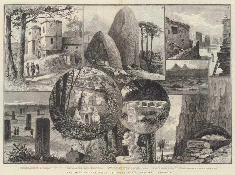 Antiquarische Skizzen in Guatemala, Zentralamerika von Paul Frenzeny
