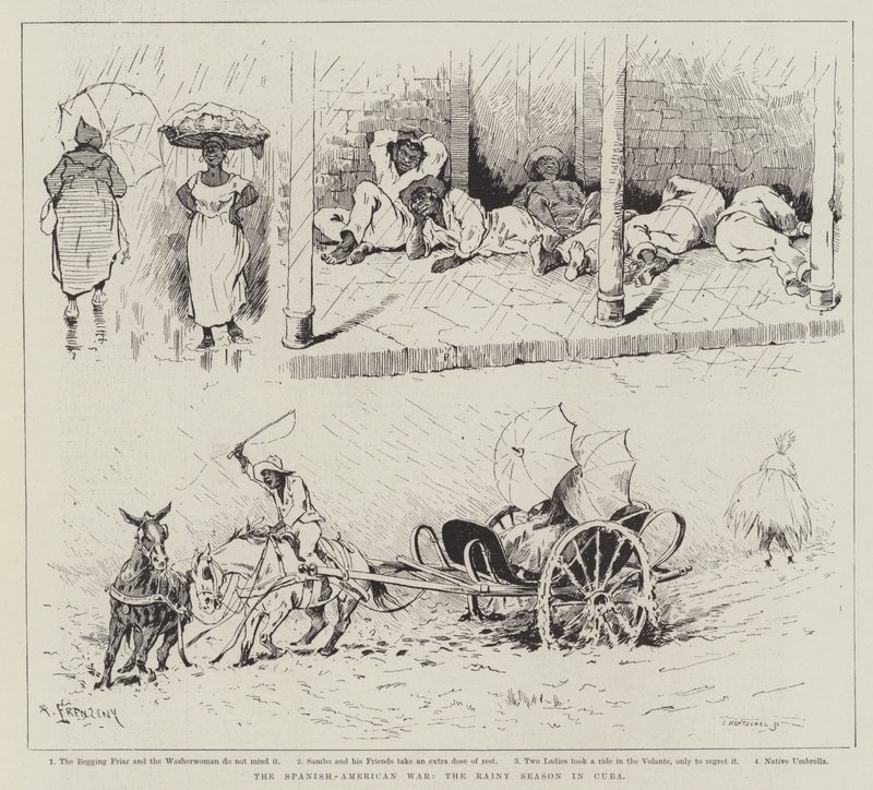 Der Spanisch-Amerikanische Krieg, die Regenzeit in Kuba von Paul Frenzeny