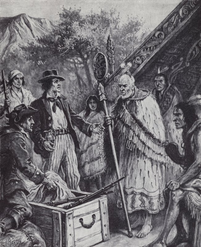 Britischer Handel mit den Maori von Neuseeland von Paul (after) Hardy