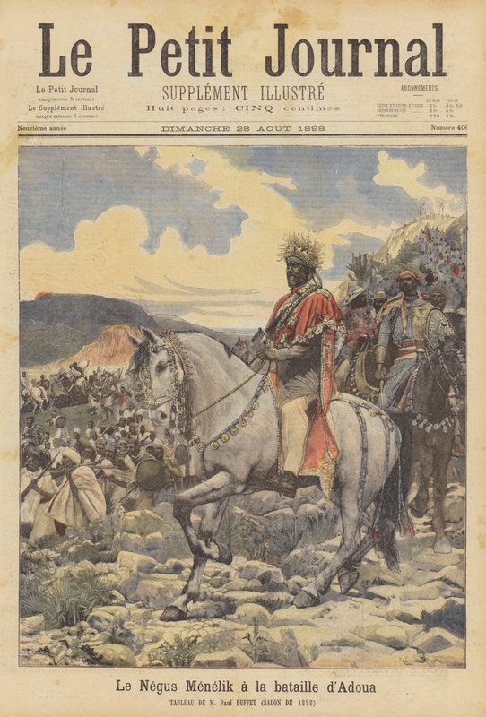 Der Negus Menelik in der Schlacht von Adwa von Paul Buffet