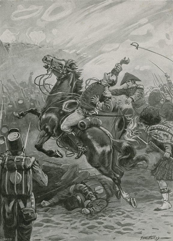 Tod von Sir Edward Pakenham in der Schlacht von New Orleans, 1814 von Paul Hardy