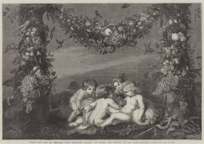 Jesus und Johannes als Kinder, mit begleitenden Engeln von Peter Paul Rubens