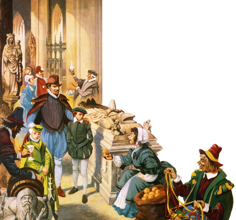 Kaufen und Verkaufen in der alten St. Paul