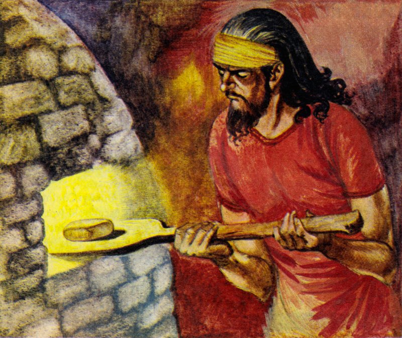 Brief und Umschlag werden in den Ofen gelegt, um hart gebacken zu werden von Peter Jackson