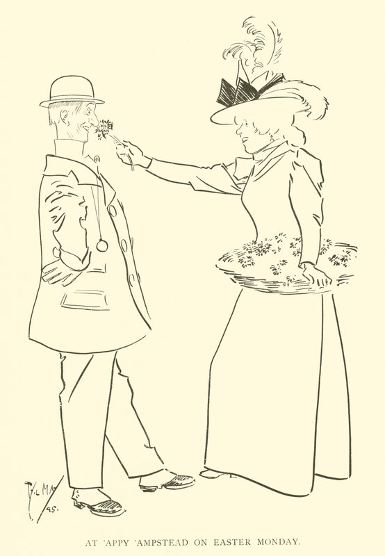 Karikatur aus den 1890er Jahren von Phil May