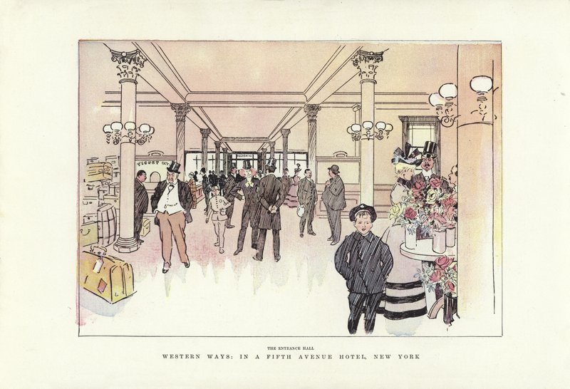 Westliche Wege, in einem Hotel an der Fifth Avenue, New York von Phil May