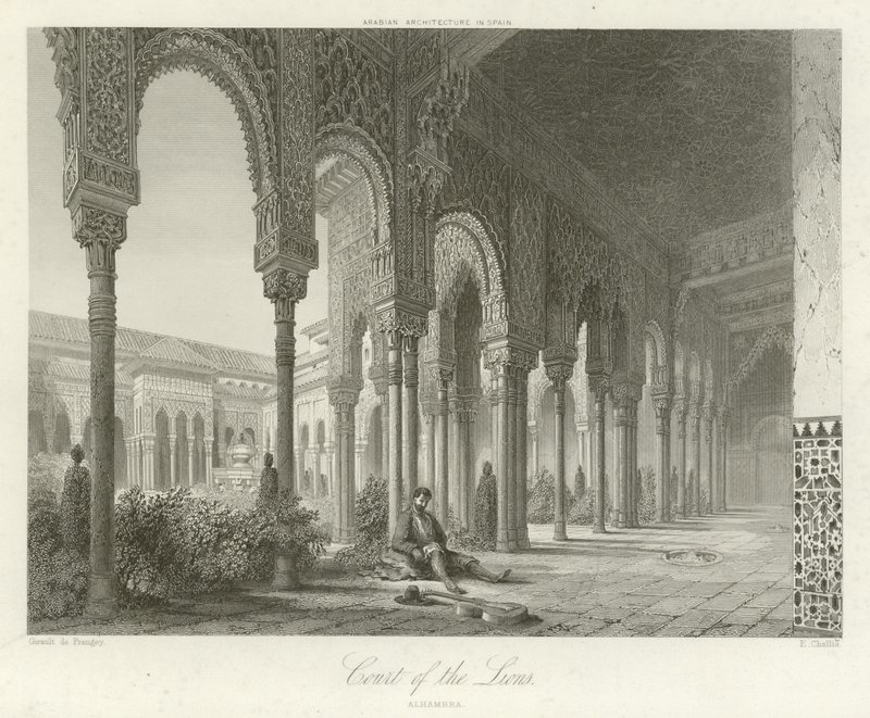 Löwenhof, Alhambra, Granada, Spanien von Philibert Joseph Girault de Prangey