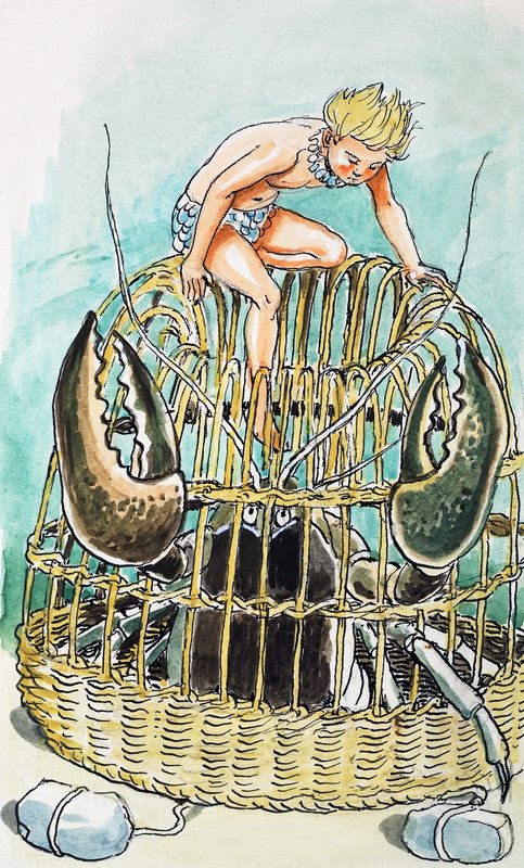 Krabbenkorb, Illustration aus 
