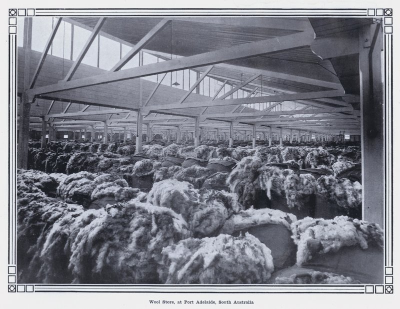 Wollspeicher, in Port Adelaide, Südaustralien (s/w Foto) von Photographer Australian