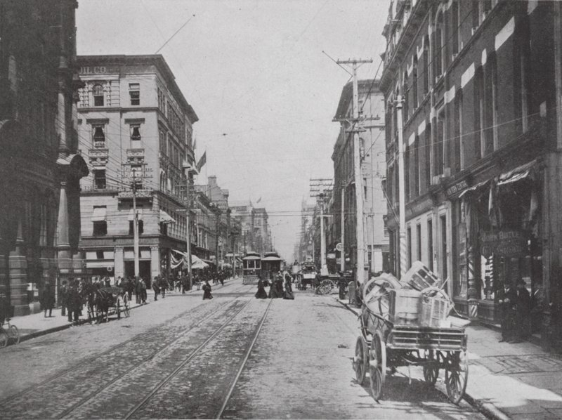 Blick auf die Yonge Street, Ecke King, Toronto von Photographer Canadian