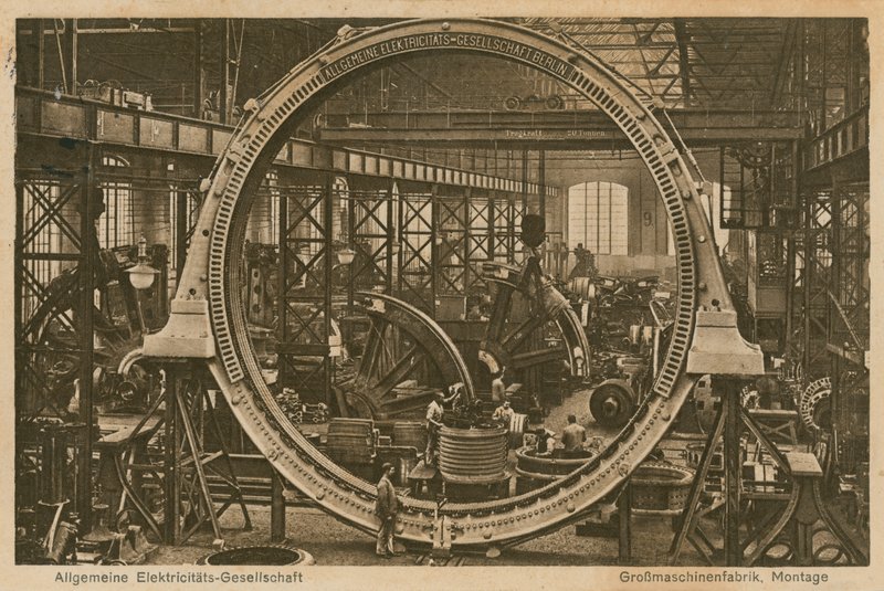 Allgemeine Elektricitäts-Gesellschaft. Postkarte gesendet am 20. April 1913. von Photographer German