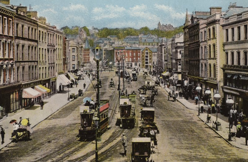 Südirland: Patrick Street, Cork (Farbfoto) von Photographer Irish
