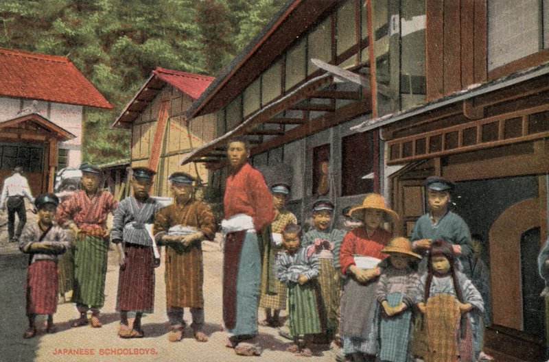 Japanische Schuljungen von Photographer Japanese