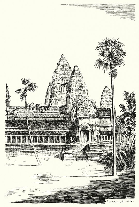 Die Türme von Angkor Wat von Pierre Jeannerat de Beerski