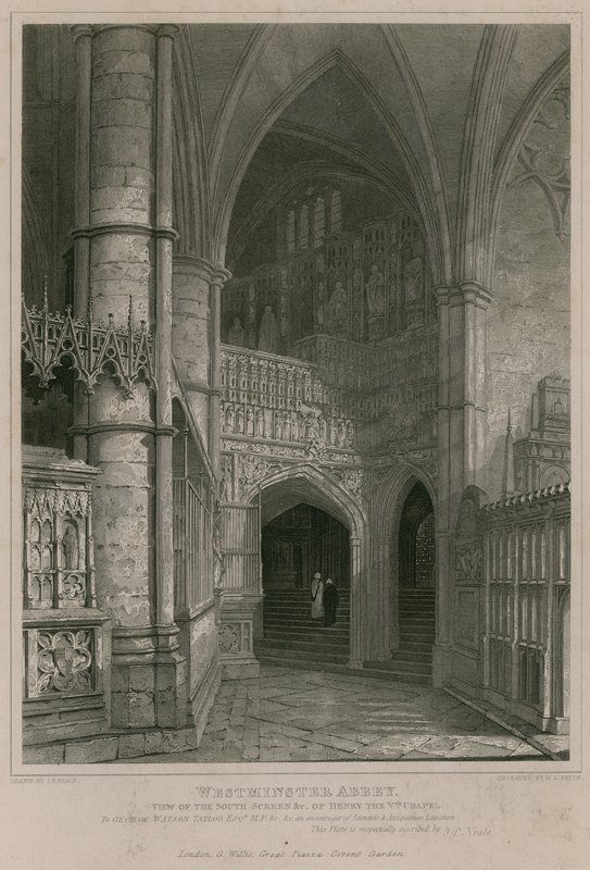 Ansicht des südlichen Schirms der Henry V. Kapelle, Westminster Abbey von Pieter Jansz. Quast