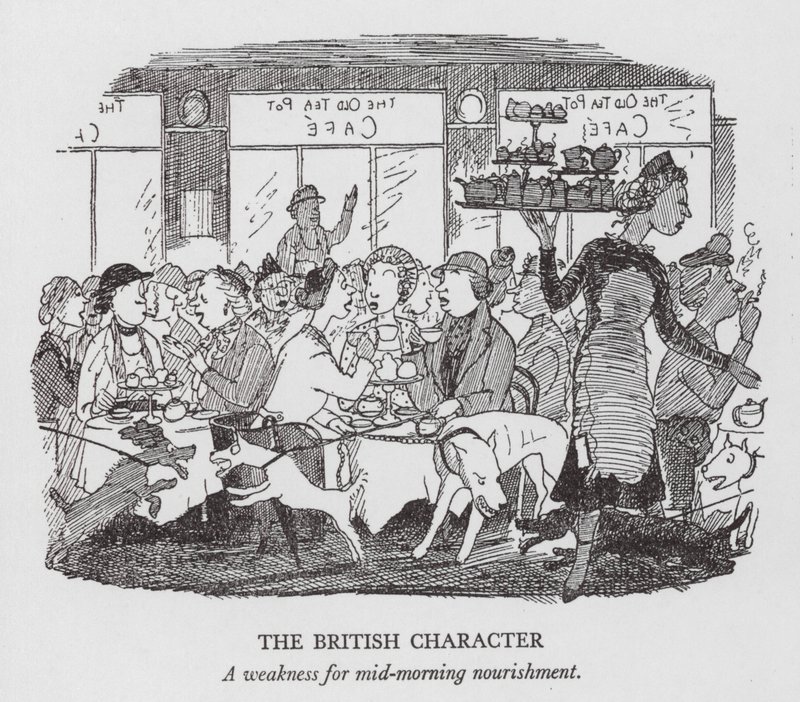 Der britische Charakter, eine Schwäche für die Vormittagsverpflegung von Pont (1908 40)