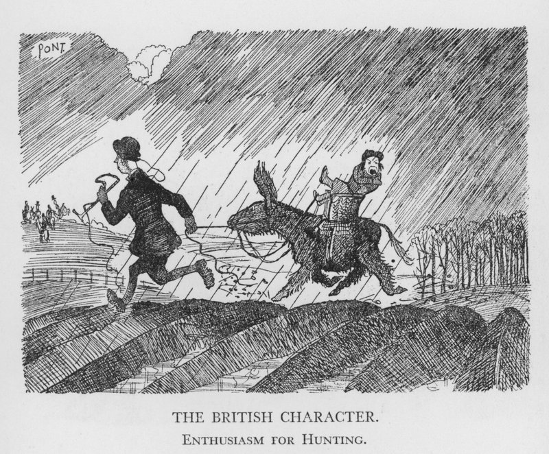 Der britische Charakter, Begeisterung für die Jagd von Pont