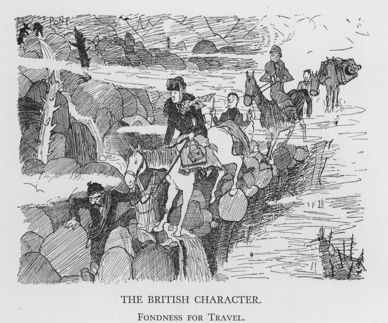 Der britische Charakter, Reiselust (Litho) von Pont