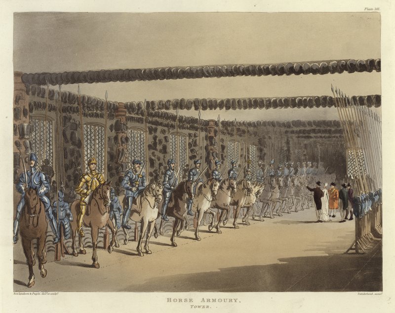 Pferderüstung von Pugin and Rowlandson