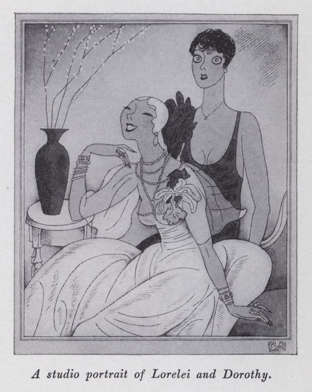 Illustration für "But Gentlemen Marry Brunettes" von Anita Loos von Ralph Barton