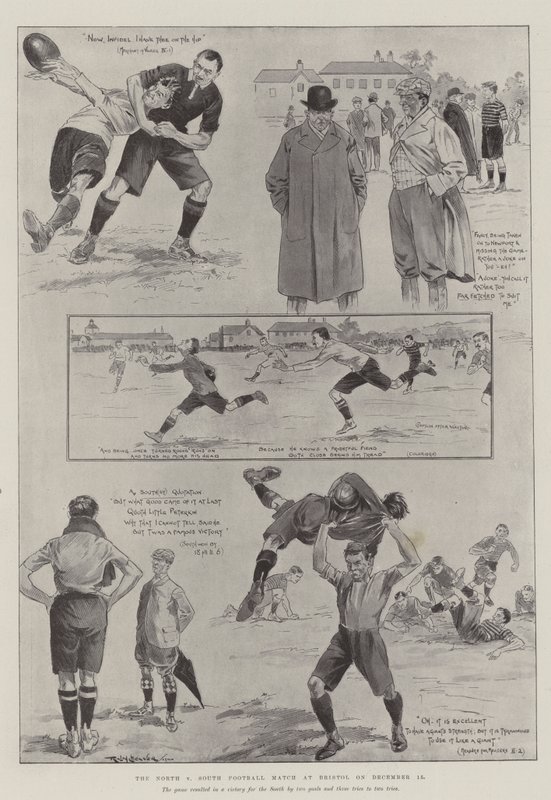 Das Nord-gegen-Süd-Fußballspiel in Bristol, am 15. Dezember von Ralph Cleaver