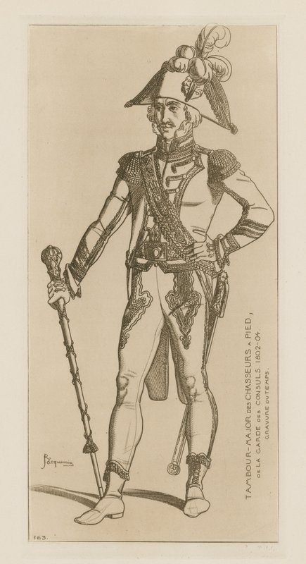 Tambourmajor der Jäger zu Fuß der Konsulargarde, 1802-04 von Raphael Jacquemin