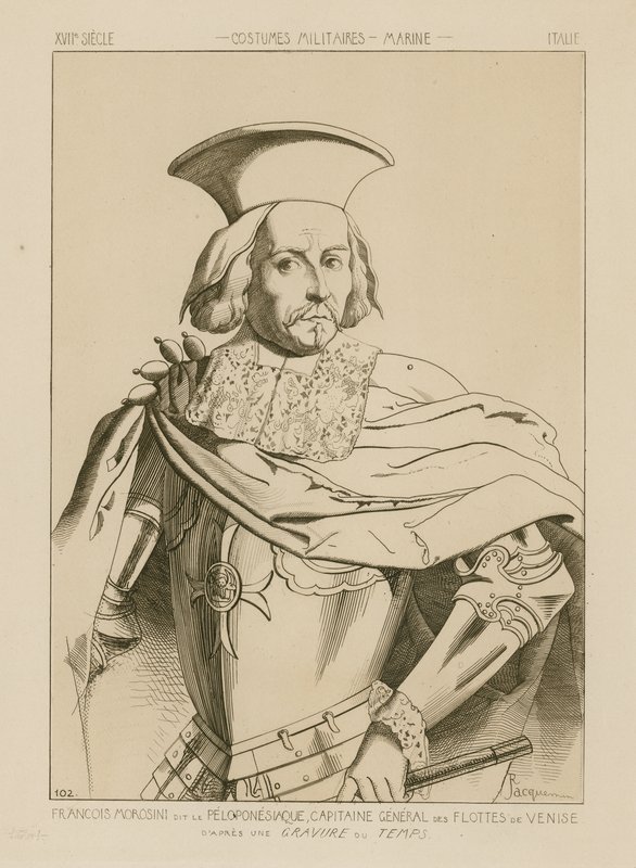 Francesco Morosini, genannt Peloponnesiaco, Generalhauptmann der Flotten von Venedig von Raphael Jacquemin