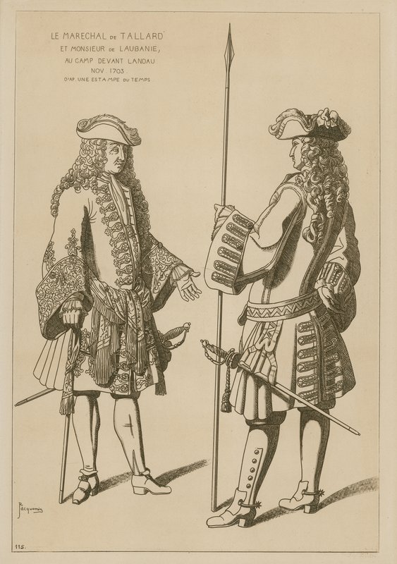 Marschall von Tallard und Herr Laubanie im Lager vor der Schlacht von Landau, November 1703 von Raphael Jacquemin