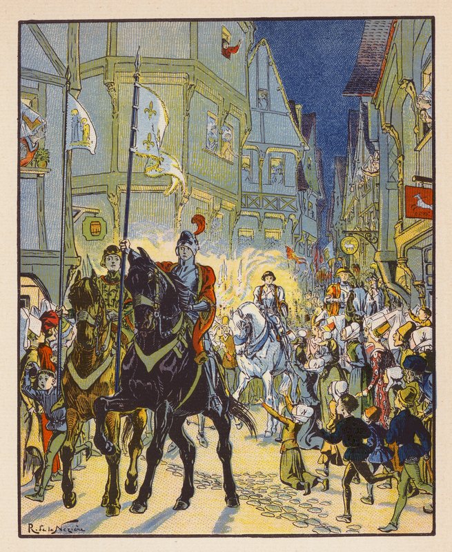 Einzug von Jeanne in Orleans von Raymond de la Neziere