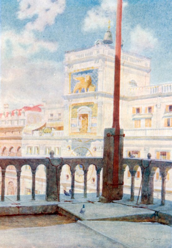 Der Uhrturm von der Galerie von San Marco von Reginald Barratt