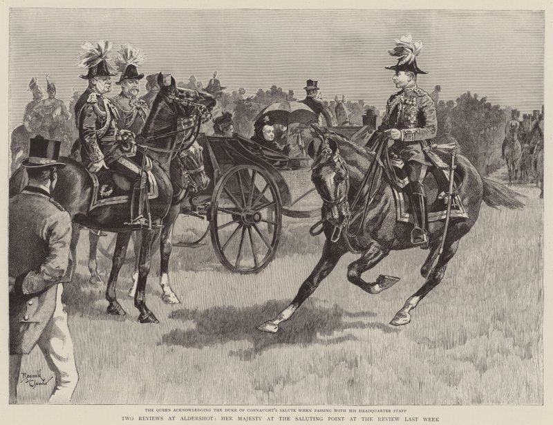 Königin Victoria am Salutpunkt bei der Überprüfung letzte Woche von Reginald Thomas Cleaver