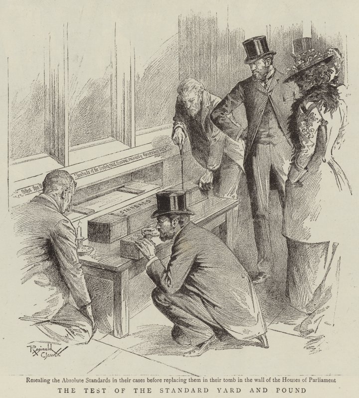 Der Test des Standard-Yards und Pfunds von Reginald Thomas Cleaver