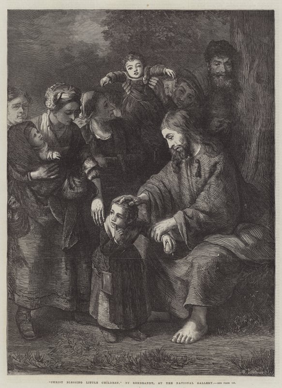 Christus segnet kleine Kinder von Rembrandt van Rijn