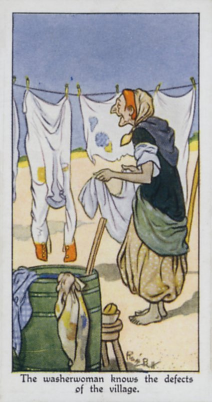 Die Waschfrau kennt die Fehler des Dorfes von René Bull