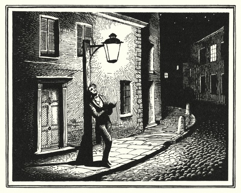 Hans Christian Andersen: Die alte Straßenlaterne von Rex (after) Whistler