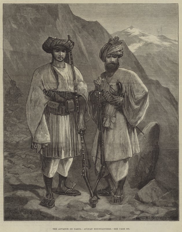 Der Vormarsch auf Kabul, afghanische Bergbewohner von Richard Caton Woodville junior
