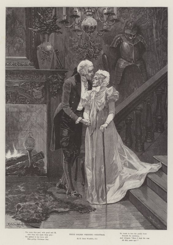 Ihre Goldene Hochzeit Weihnachten von Richard Caton Woodville junior