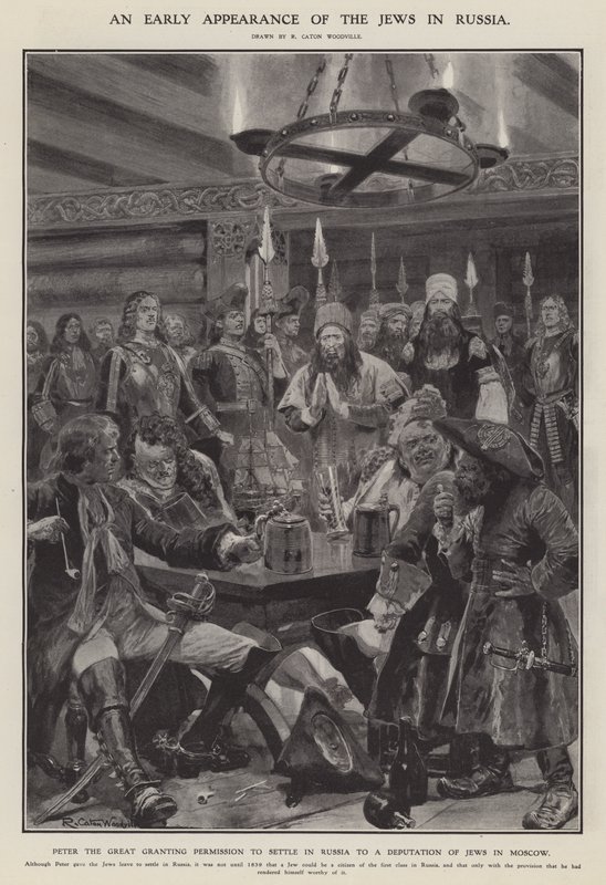 Ein frühes Auftreten der Juden in Russland (Lithografie) von Richard Caton II (after) Woodville