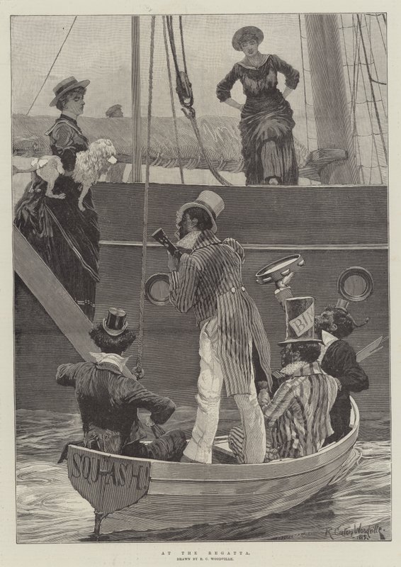 Bei der Regatta (Gravur) von Richard Caton II (after) Woodville