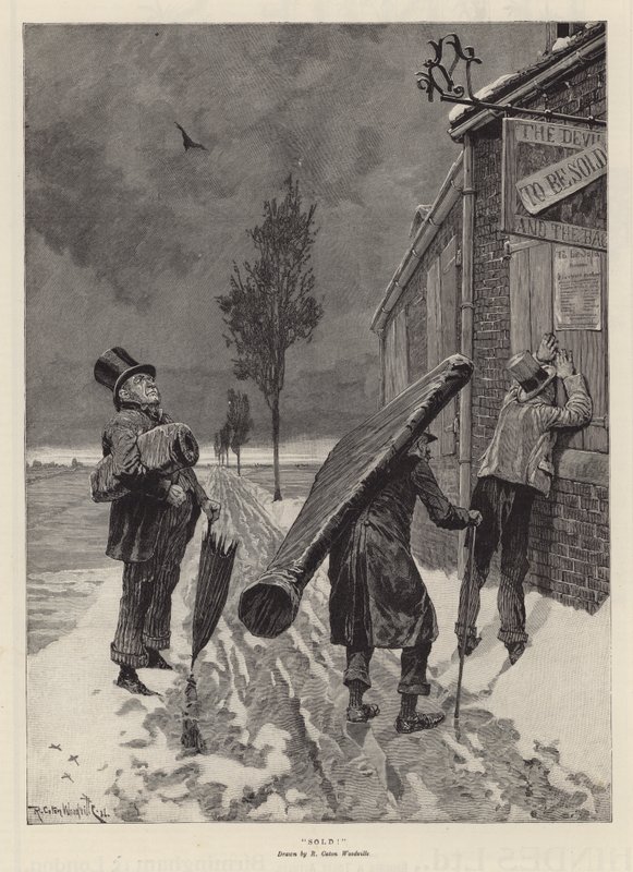 Verkauft! von Richard Caton II (after) Woodville