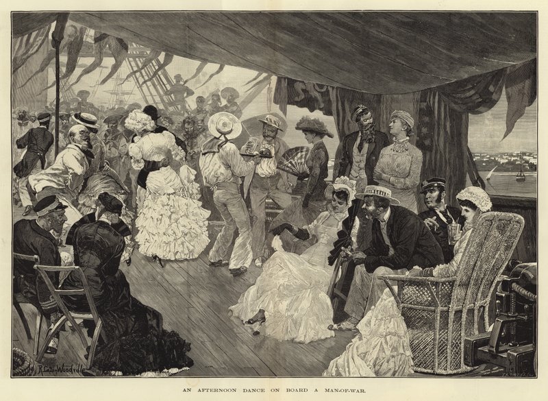 Ein Nachmittagstanz an Bord eines Kriegsschiffs von Richard Caton Woodville junior