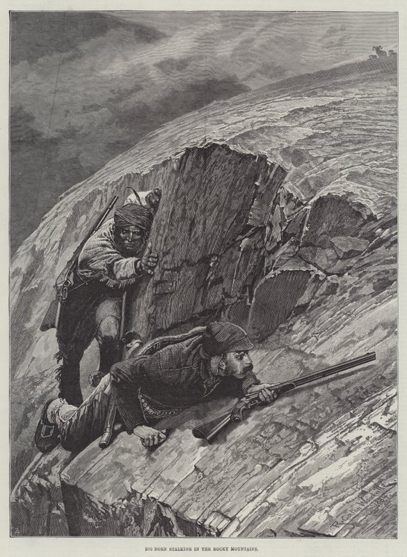 Big Horn Pirsch in den Rocky Mountains von Richard Caton Woodville junior