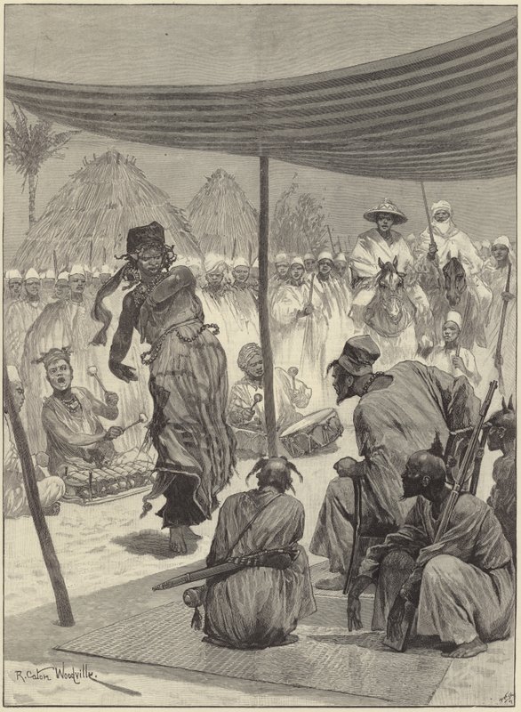 Tanz vor dem König der Sofas in Westafrika von Richard Caton Woodville junior