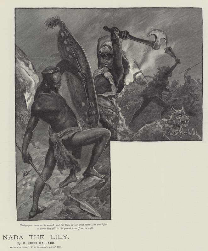 Nada die Lilie, von H. Rider Haggard von Richard Caton Woodville junior