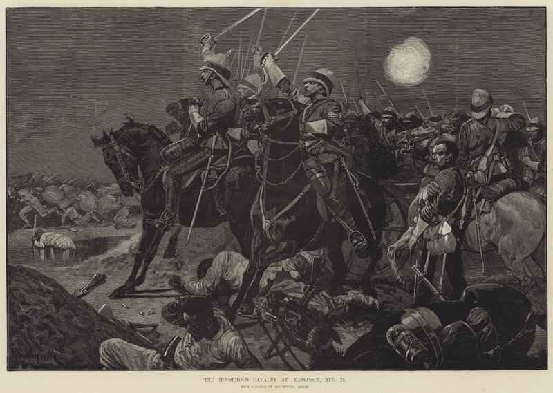 Die Haushaltskavallerie bei Kassassin, 28. August von Richard Caton Woodville junior