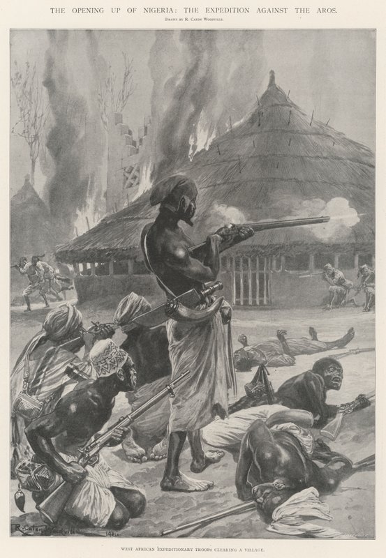 Die Erschließung Nigerias, die Expedition gegen die Aros von Richard Caton Woodville junior
