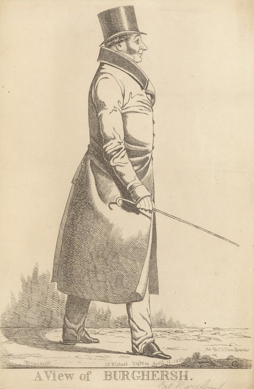 John Fane, 11. Earl of Westmorland; Eine Ansicht von Burghersh von Richard Dighton