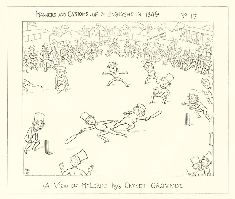 1849, Eine Ansicht des Lords Cricket Grounds von Richard Doyle