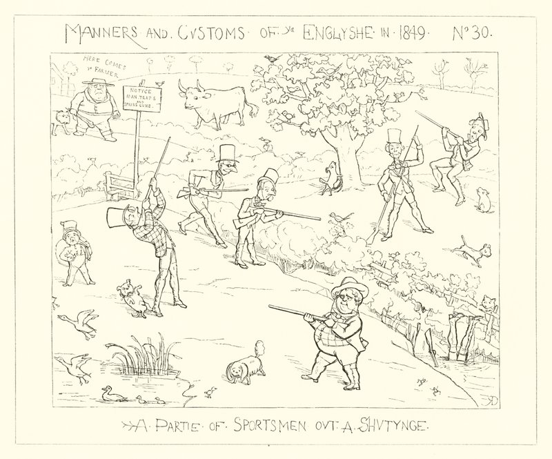 1849, Eine Gruppe von Jägern auf der Jagd von Richard Doyle